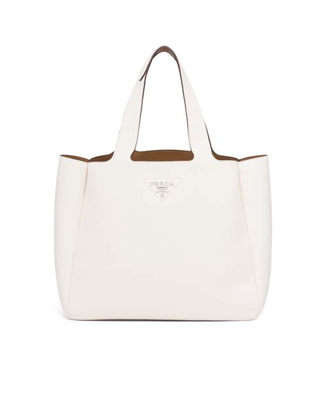 prada white leather purse.